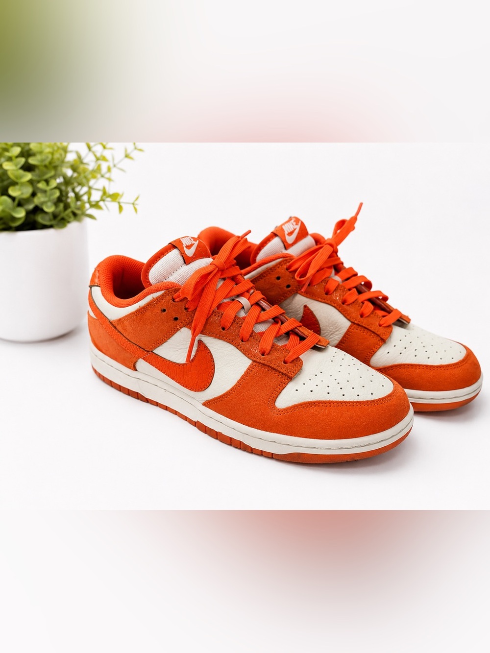 Nike Dunk Low “Cracked Orange” Sneakers Size 10